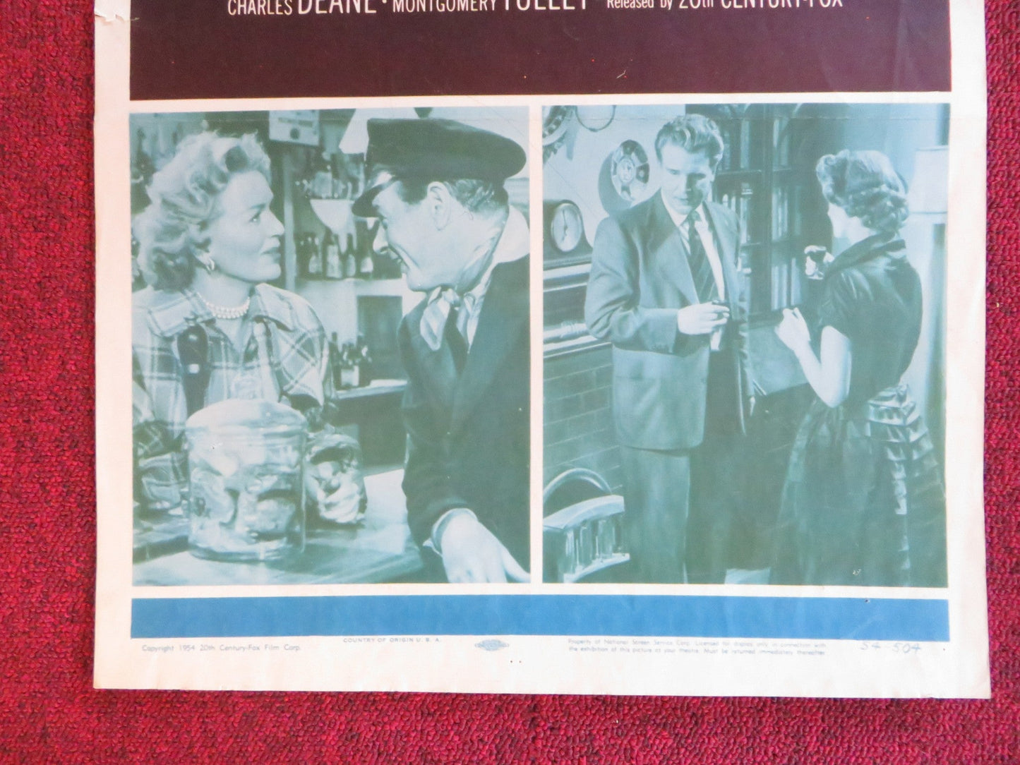 DEVIL'S HARBOR US INSERT (14"x 36") POSTER RICHARD ARLEN GRETA GYNT 1954 Rendezvous Cinema Movie posters