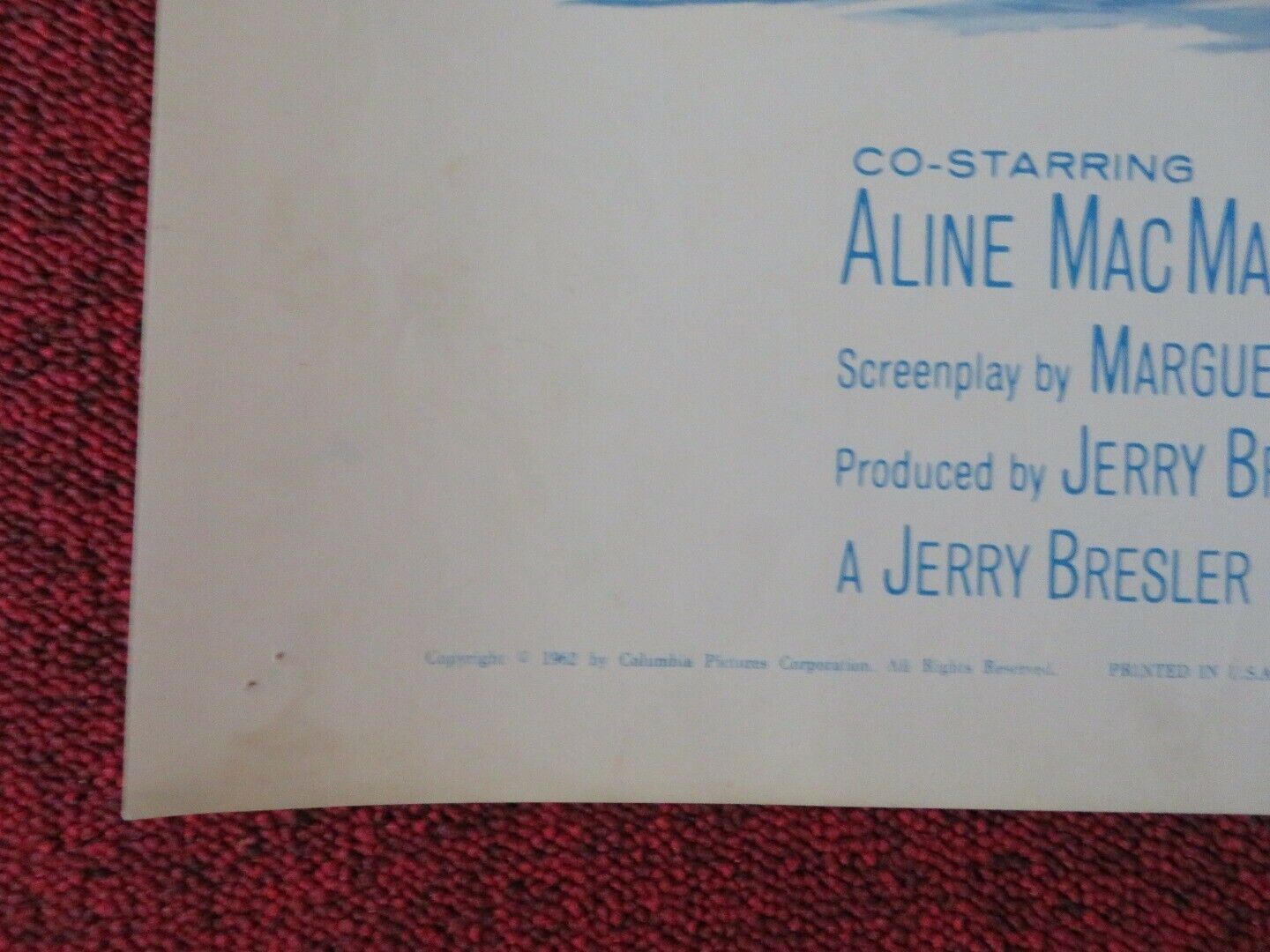 DIAMOND HEAD US HALF SHEET (22"x 28") POSTER CHARLTON HESTON 1962 Movie posters