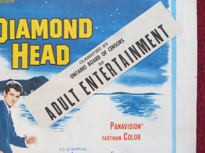 DIAMOND HEAD US HALF SHEET (22"x 28") POSTER CHARLTON HESTON YVETTE MIMIEUX 1962 Rendezvous Cinema Movie posters