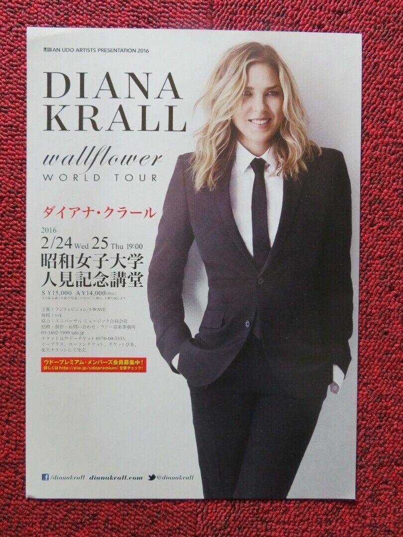 DIANA KRALL - WILDFLOWER WORLD TOUR JAPANESE MUSIC TOUR GIG POSTER 2016 - Rendezvous Cinema