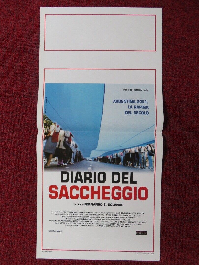 DIARIO DEL SACCHEGGIO ITALIAN LOCANDINA (27.5"x13") POSTER F E. SOLANAS 2004 - Rendezvous Cinema