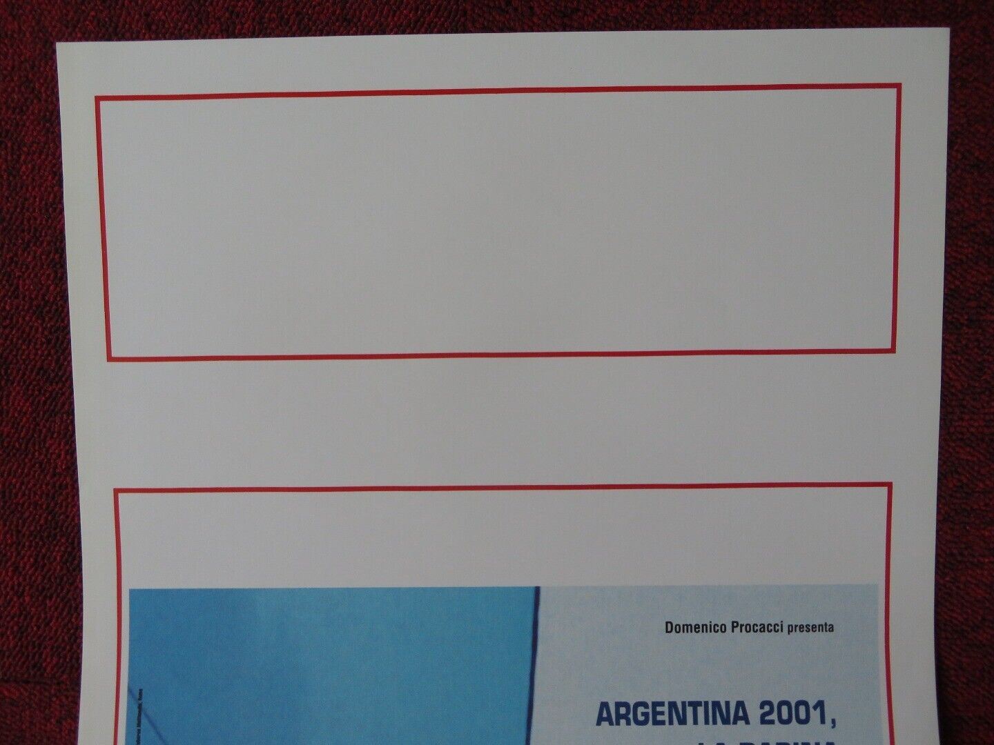 DIARIO DEL SACCHEGGIO ITALIAN LOCANDINA (27.5"x13") POSTER F E. SOLANAS 2004 - Rendezvous Cinema