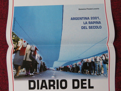 DIARIO DEL SACCHEGGIO ITALIAN LOCANDINA (27.5"x13") POSTER F E. SOLANAS 2004 - Rendezvous Cinema