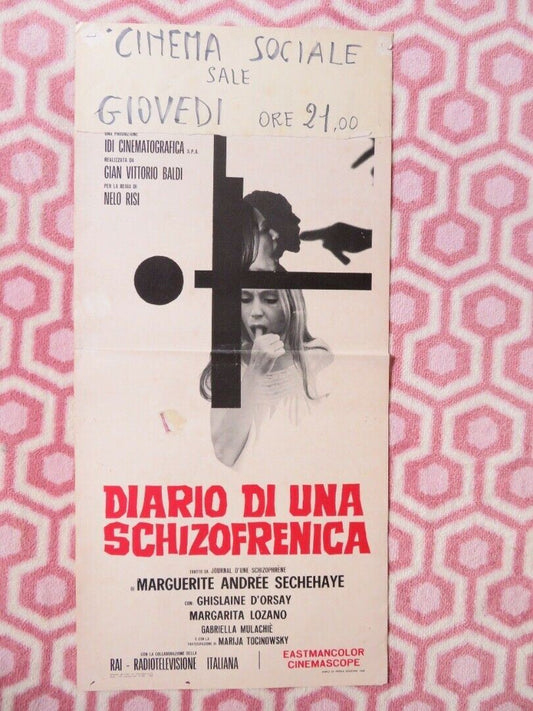 DIARIO DI UNA SCHIZOFRENICA ITALIAN LOCANDINA (27.5"x13") POSTER 1969 Movie posters