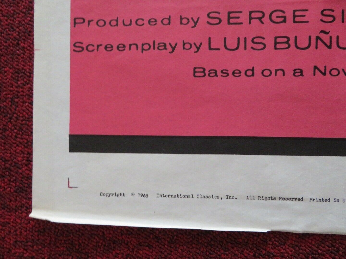 DIARY OF A CHAMBERMAID FOLDED US ONE SHEET POSTER JEANNE MOREAU 1965 - Rendezvous Cinema