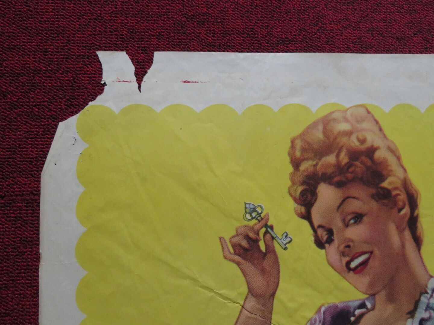 DIARY OF A CHAMBERMAID FOLDED US ONE SHEET POSTER PAULETTE GODDARD MEREDITH 1946 - Rendezvous Cinema