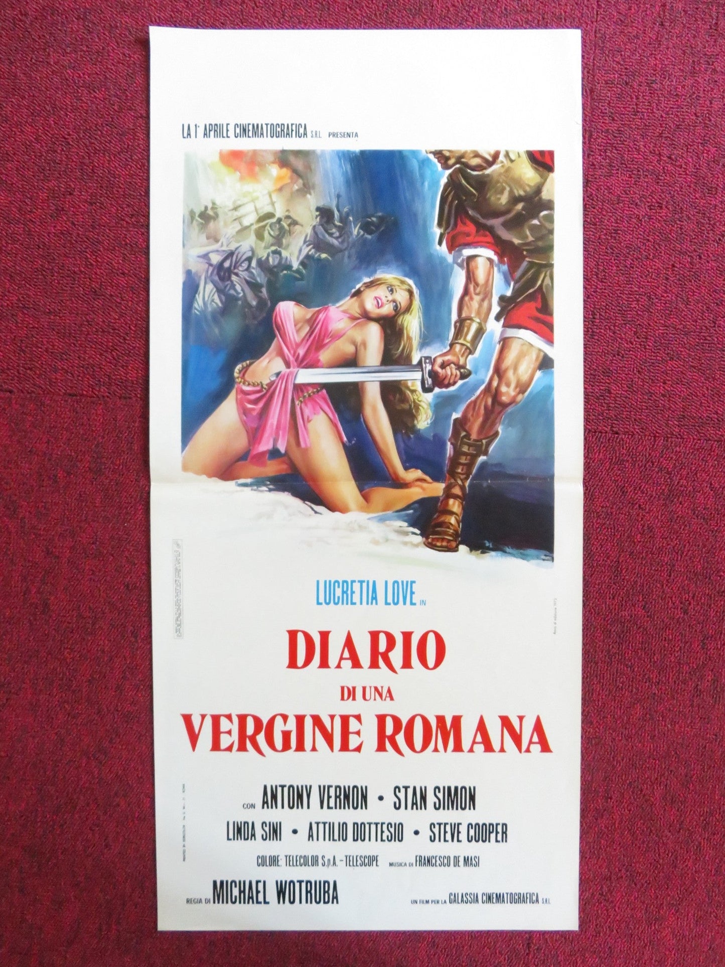 DIARY OF A ROMAN VIRGIN ITALIAN LOCANDINA POSTER LUCRETIA LOVE A. VERNON 1973 Rendezvous Cinema Movie posters