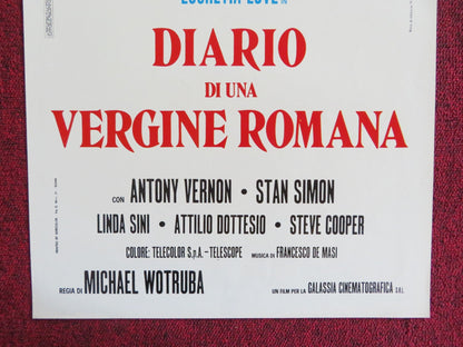 DIARY OF A ROMAN VIRGIN ITALIAN LOCANDINA POSTER LUCRETIA LOVE A. VERNON 1973 Rendezvous Cinema Movie posters