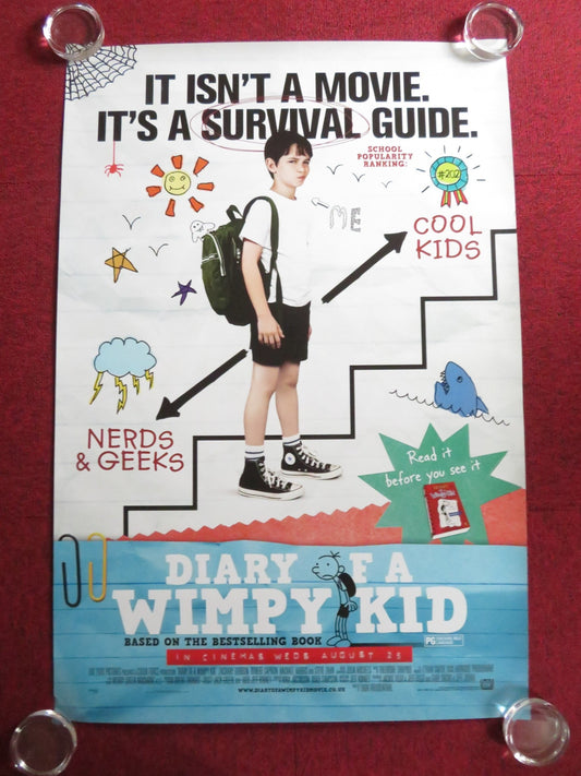 DIARY OF A WIMPY KID US ONE SHEET ROLLED POSTER ZACHARY GORDON STEVE ZAHN 2010 Rendezvous Cinema Movie posters