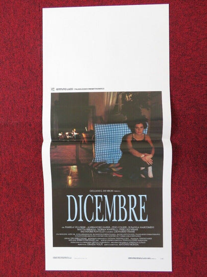 DICEMBRE ITALIAN LOCANDINA (27.5"x13") POSTER PAMELA VILLORESI 1990 Movie posters