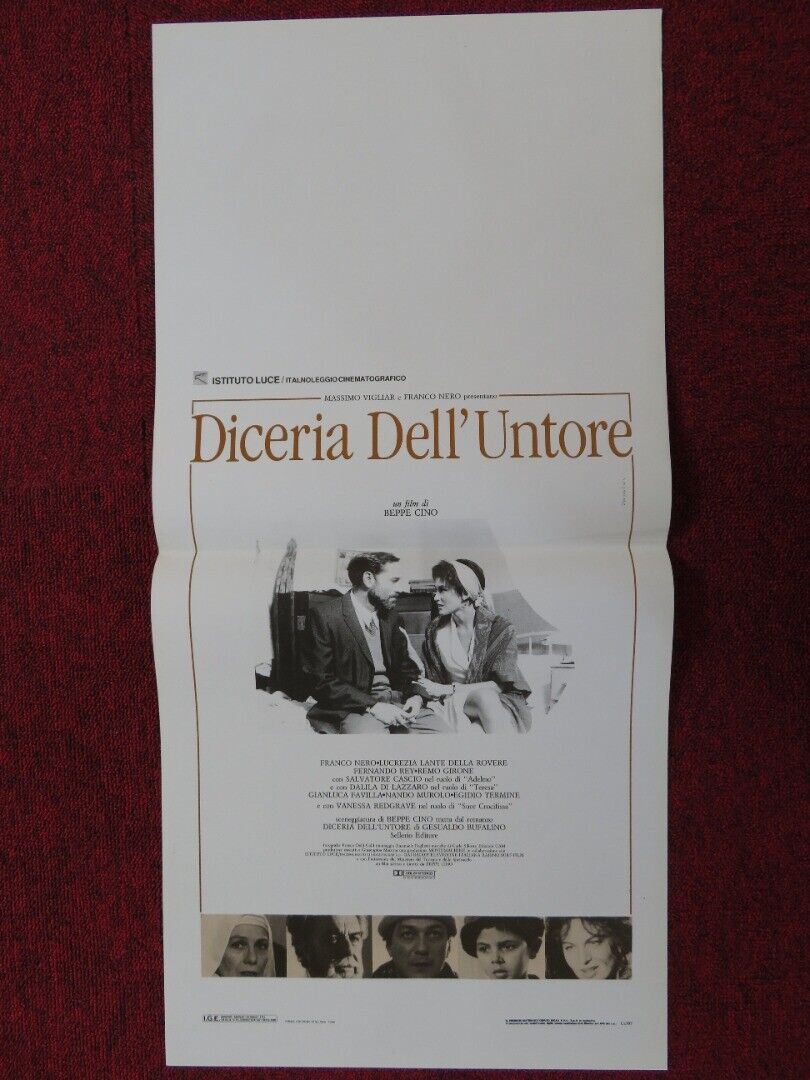DICERIA DELL'UNTORE ITALIAN LOCANDINA (27.5"x13") POSTER MASSIMO VIGLIAR 1990 Movie posters