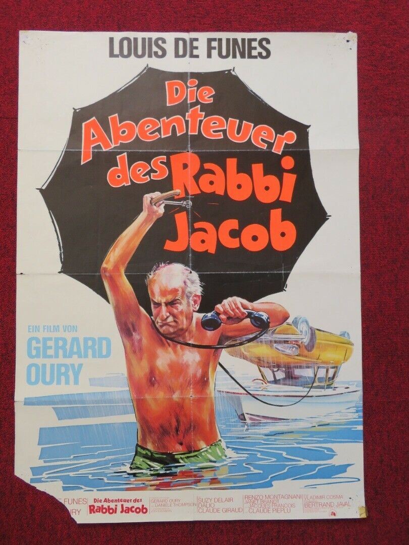 DIE ADVENTEUER DES RABBI JACOB GERMAN A1 ROLLED POSTER LOUIS DE FUNÈS Movie posters