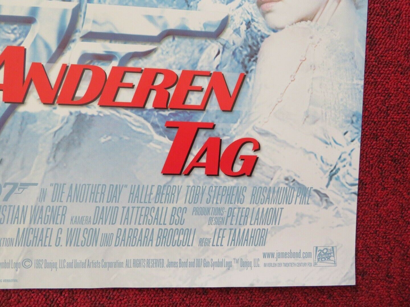 DIE ANOTHER DAY GERMAN A1 ROLLED POSTER PIERCE BROSNAN HALLE BERRY 2002 Movie posters