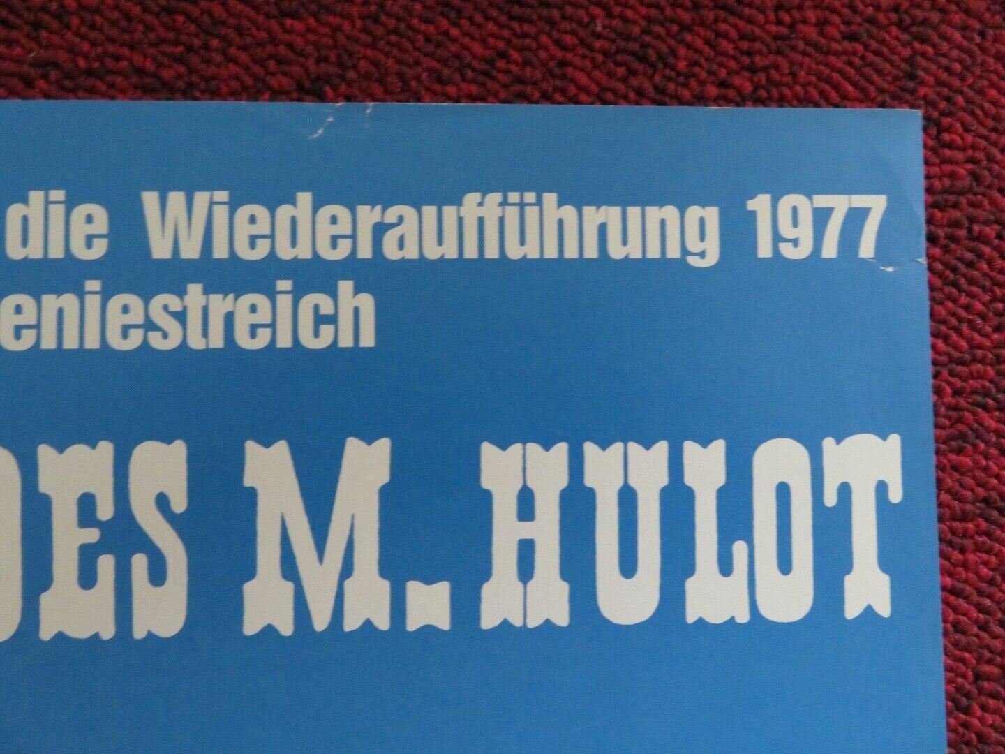 DIE FERIEN DES M. HULOT GERMAN POSTER (16.5"x 11.5") JACQUES TATI PASCAUD 1953 Movie posters