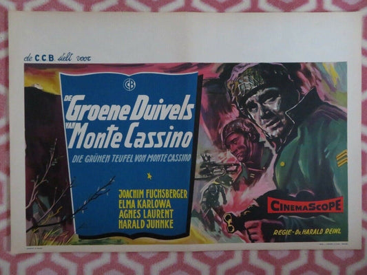 Die grünen Teufel von Monte Cassino BELGIUM (14"x 20.5") POSTER 1958 Movie posters