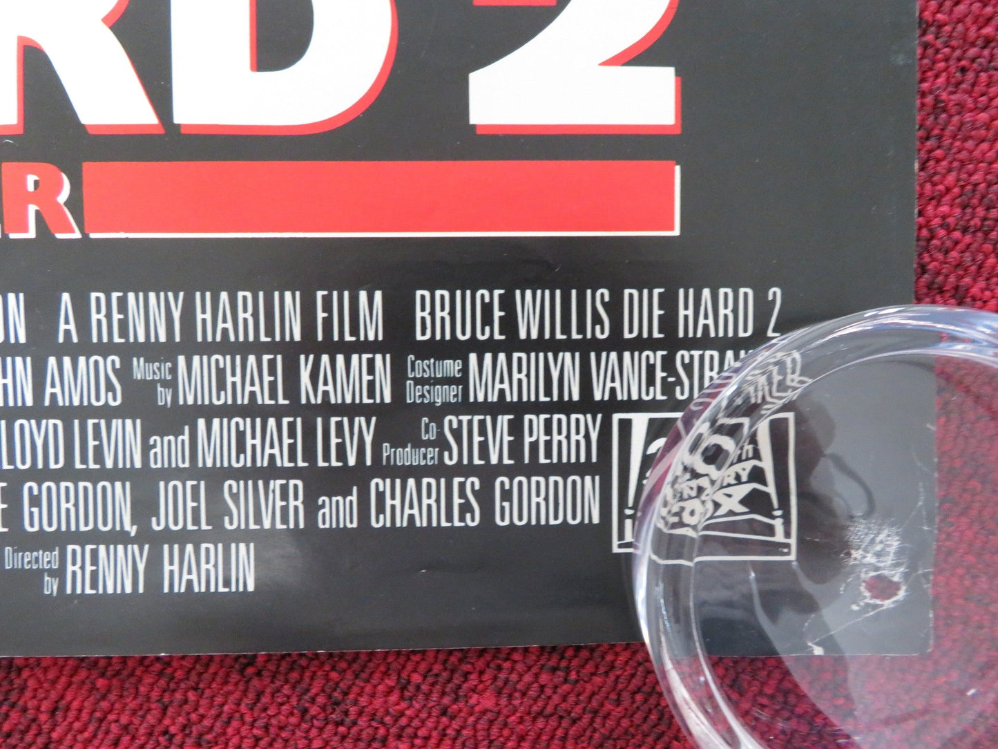 DIE HARD 2 VHS VIDEO POSTER BRUCE WILLIS BONNIE BEDELIA 1990 Rendezvous Cinema Movie posters