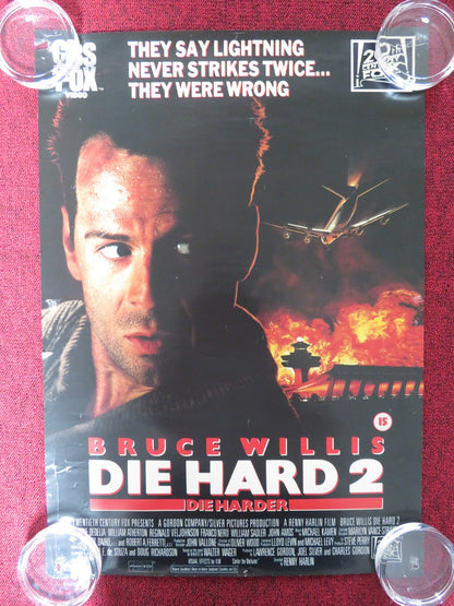 DIE HARD 2 VHS VIDEO POSTER BRUCE WILLIS BONNIE BEDELIA 1990 Rendezvous Cinema Movie posters