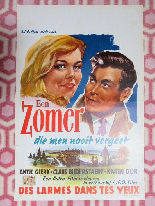 DIE MEN NOOIT VERGEET /A Summer You Will Never Forget BELGIUM (21.5"x14) POSTER Movie posters