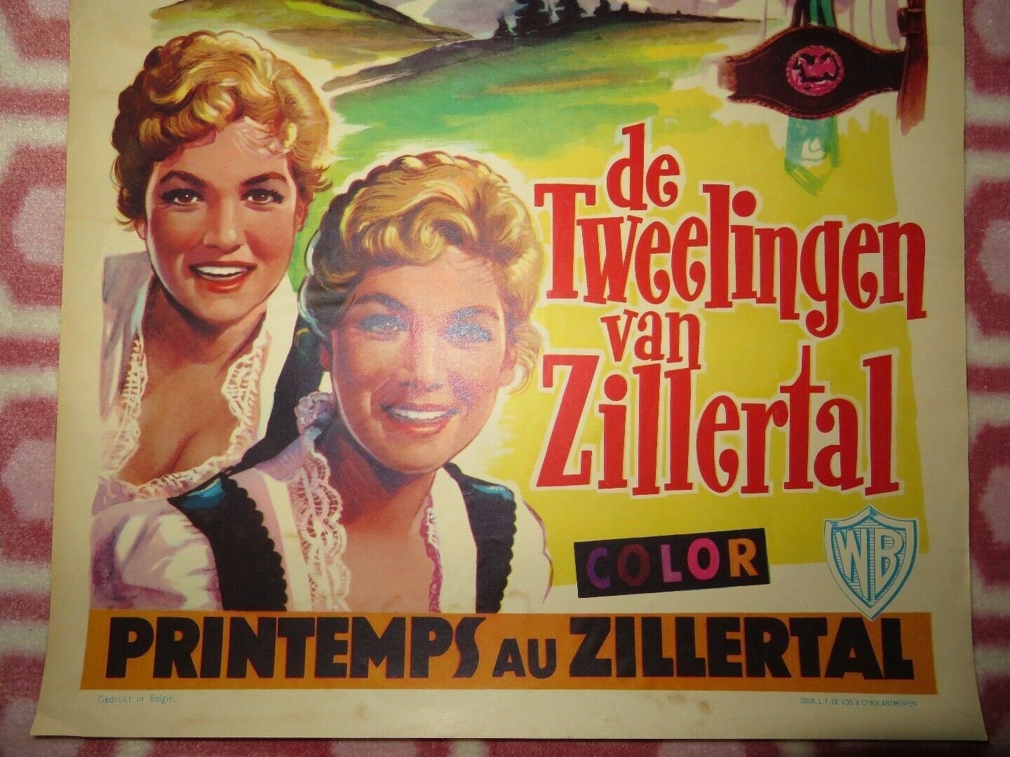 DIE ZWILLINGE VOM ZILLERTAL BELGIUM (21.5"x 14") POSTER KARIN DOR 1957 Movie posters