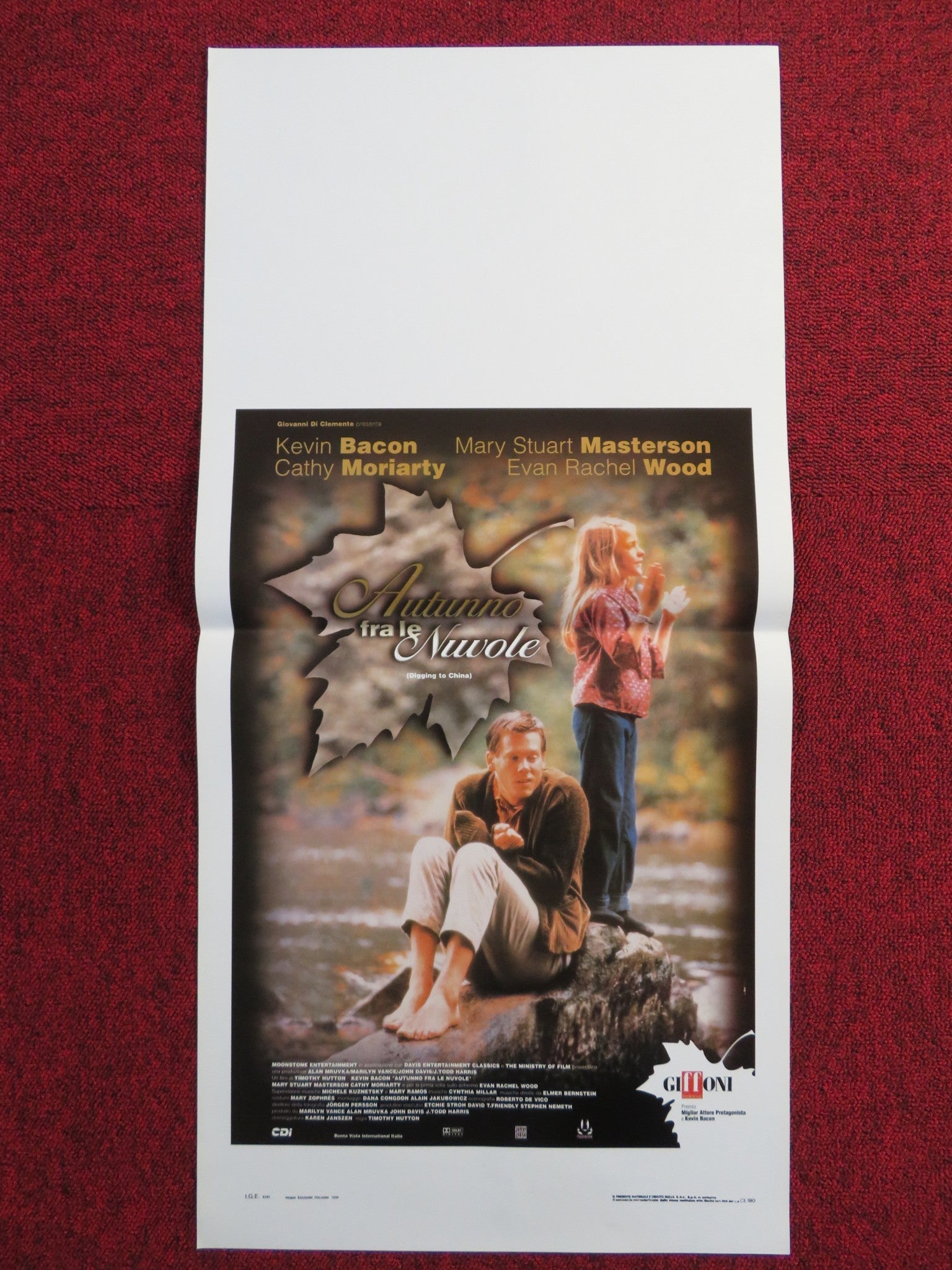 DIGGING TO CHINA ITALIAN LOCANDINA POSTER KEVIN BACON CATHY MORIARTY 1999 Rendezvous Cinema Movie posters