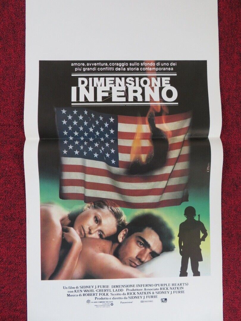 DIMENSIONE INFERNO ITALIAN LOCANDINA (27.5"x13") POSTER KEN WAHL CHERYL LADD '84 Movie posters