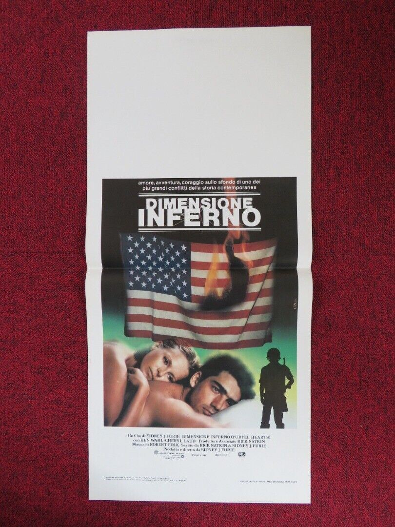 DIMENSIONE INFERNO ITALIAN LOCANDINA (27.5"x13") POSTER KEN WAHL CHERYL LADD '84 Movie posters