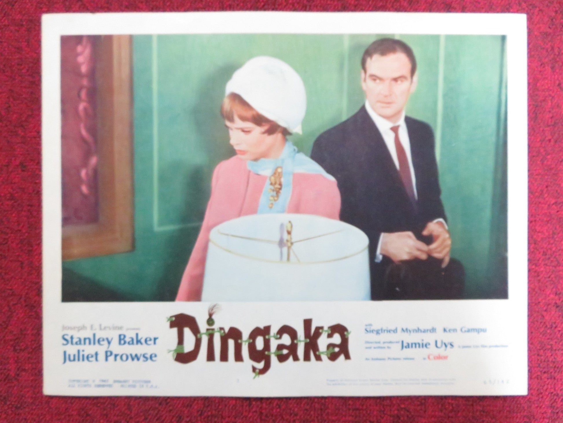 DINGAKA US LOBBY CARD FULL SET STANLEY BAKER JULIET PROWSE 1965 Rendezvous Cinema Movie posters