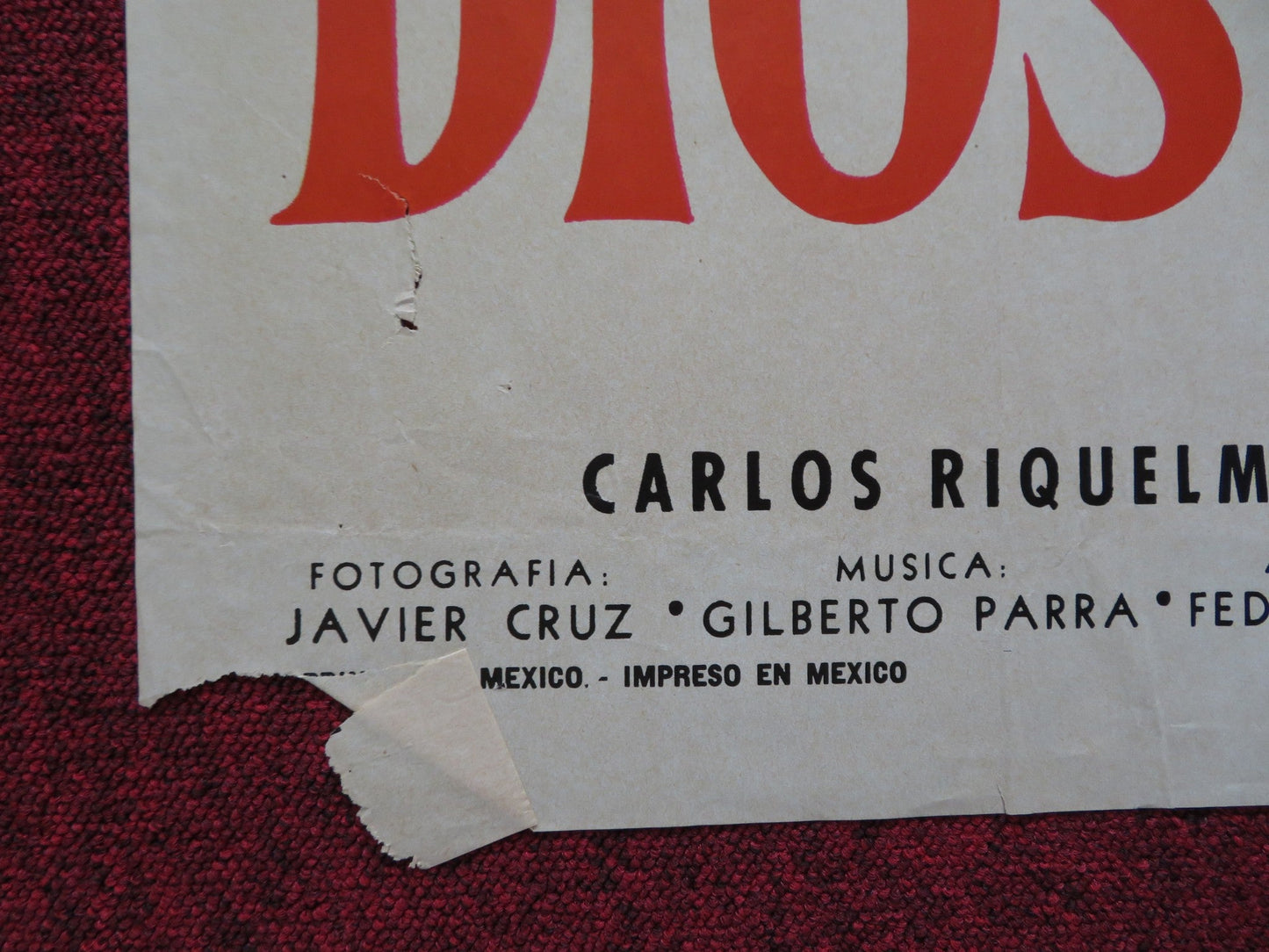 DIOS LOS CRIA FOLDED MEXICAN POSTER VICENTE FERNANDEZ LORENZO DE MONTECLARO 1977 Rendezvous Cinema Movie posters