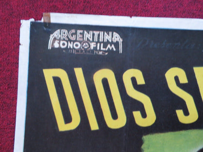 DIOS SE LO PAGUE ARGENTINA ONE SHEET FOLDED POSTER ARTURO DE CORDOVA MORENO Movie posters