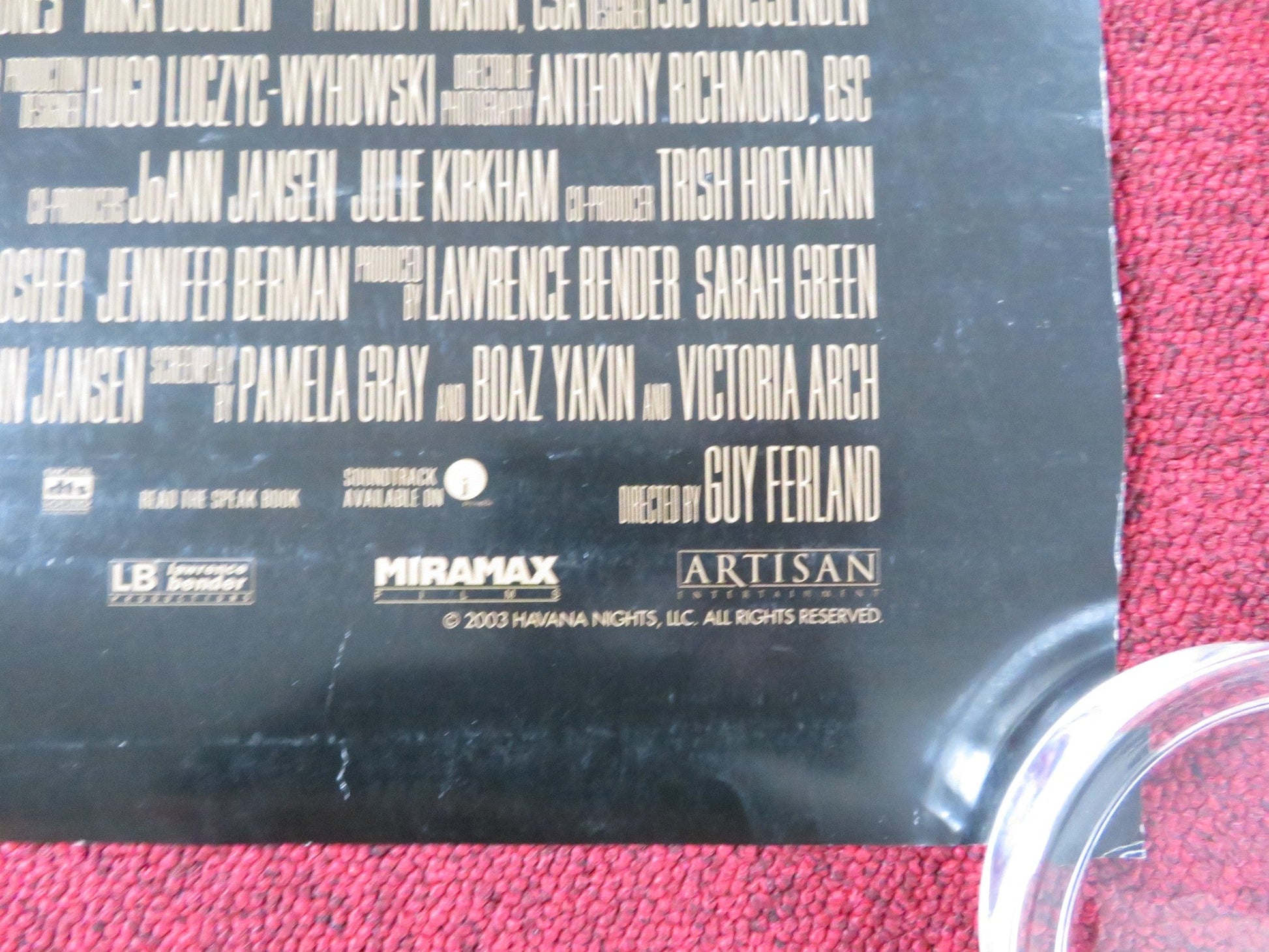 DIRTY DANCING HAVANA NIGHTS US ONE SHEET ROLLED POSTER DIEGO LUNA GARAI 2004 Rendezvous Cinema Movie posters