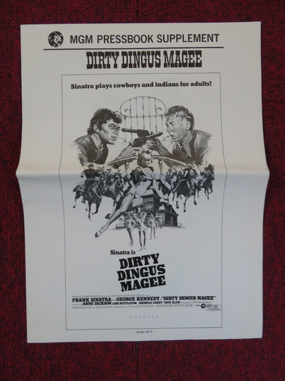 DIRTY DINGUS MAGEE - FOLDED PRESSBOOK + EXTRAS UNCUT MGM FRANK SINATRA 1970 Rendezvous Cinema Movie posters