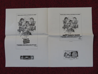 DIRTY DINGUS MAGEE - FOLDED PRESSBOOK + EXTRAS UNCUT MGM FRANK SINATRA 1970 Rendezvous Cinema Movie posters