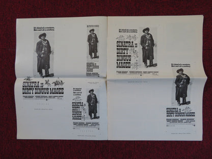 DIRTY DINGUS MAGEE - FOLDED PRESSBOOK + EXTRAS UNCUT MGM FRANK SINATRA 1970 Rendezvous Cinema Movie posters