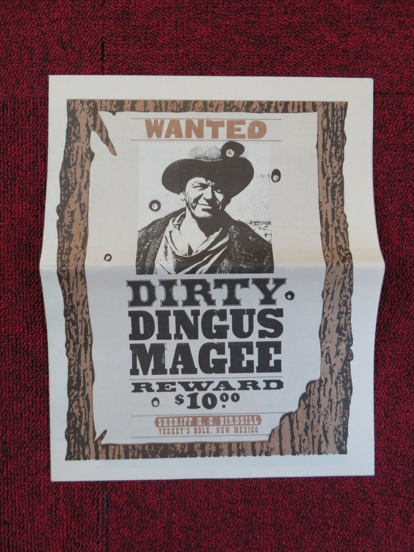DIRTY DINGUS MAGEE - FOLDED PRESSBOOK + EXTRAS UNCUT MGM FRANK SINATRA 1970 Rendezvous Cinema Movie posters