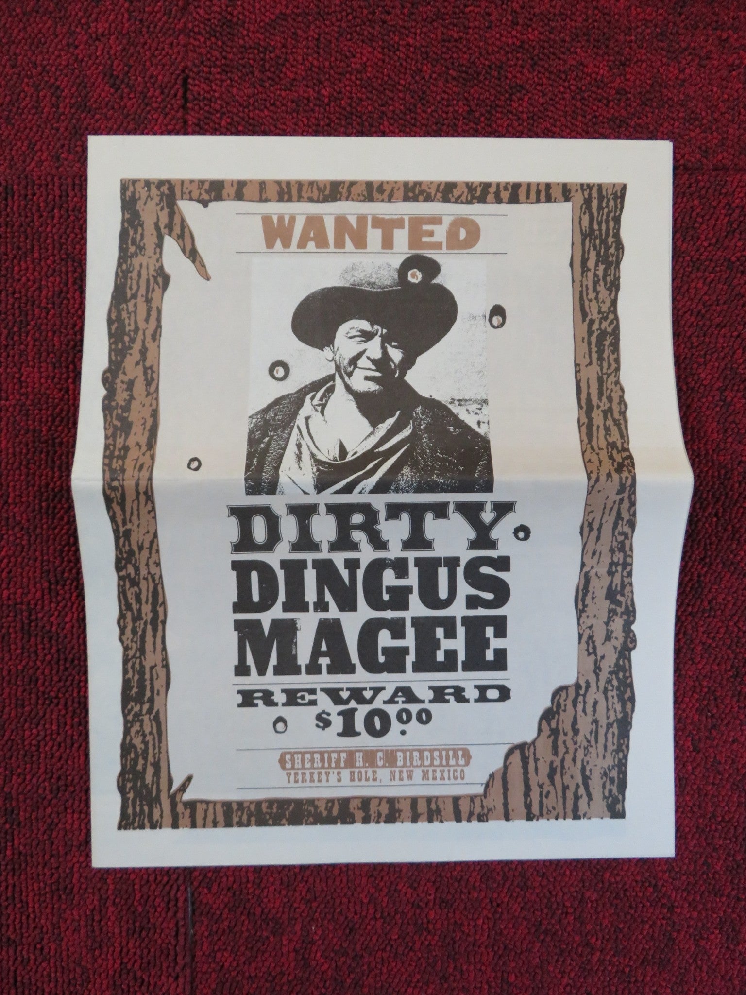 DIRTY DINGUS MAGEE - FOLDED PRESSBOOK + EXTRAS UNCUT MGM FRANK SINATRA 1970 Rendezvous Cinema Movie posters