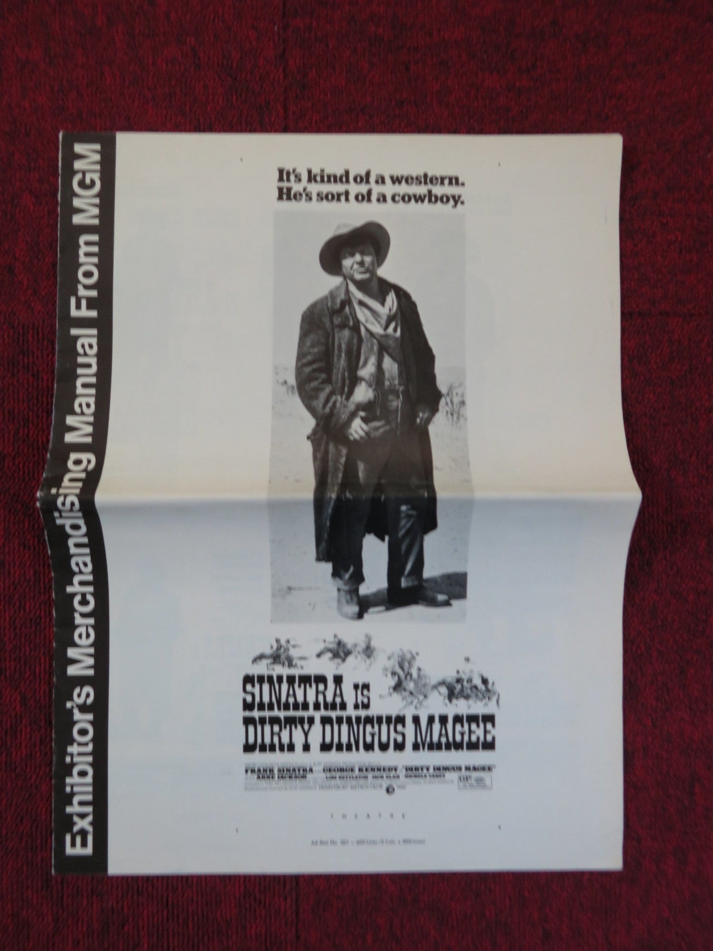 DIRTY DINGUS MAGEE - FOLDED PRESSBOOK + EXTRAS UNCUT MGM FRANK SINATRA 1970 Rendezvous Cinema Movie posters