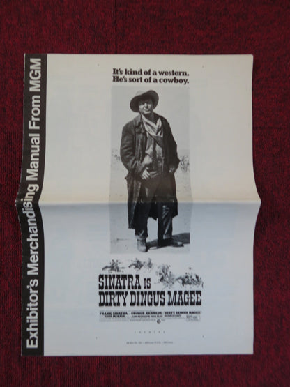DIRTY DINGUS MAGEE - FOLDED PRESSBOOK + EXTRAS UNCUT MGM FRANK SINATRA 1970 Rendezvous Cinema Movie posters
