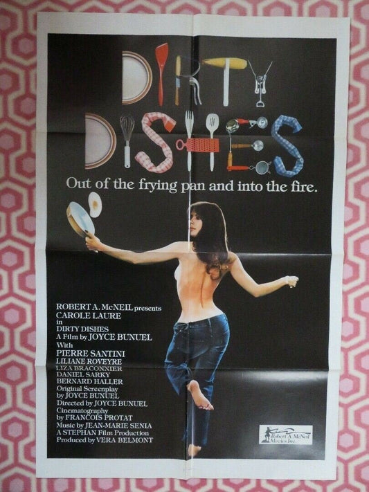 DIRTY DISHES US ONE SHEET POSTER CAROLE LAURIE PIERRE SANTINI 1978 Movie posters