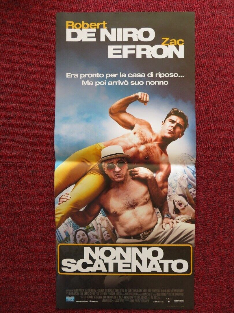 DIRTY GRANDPA ITALIAN LOCANDINA (27"x12.5") POSTER ROBERT DE NIRO ZAC EFRON 2016 - Rendezvous Cinema