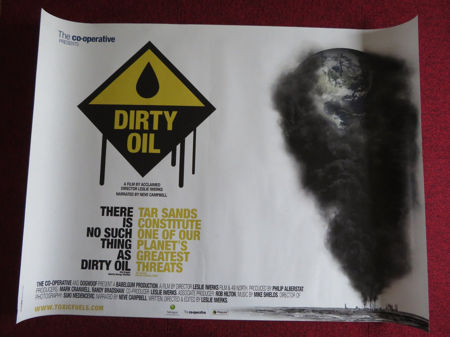 DIRTY OIL UK QUAD (30"x 40") ROLLED POSTER NEVE CAMPBELL ANDREW NIKIFORUK 2009 Rendezvous Cinema Movie posters