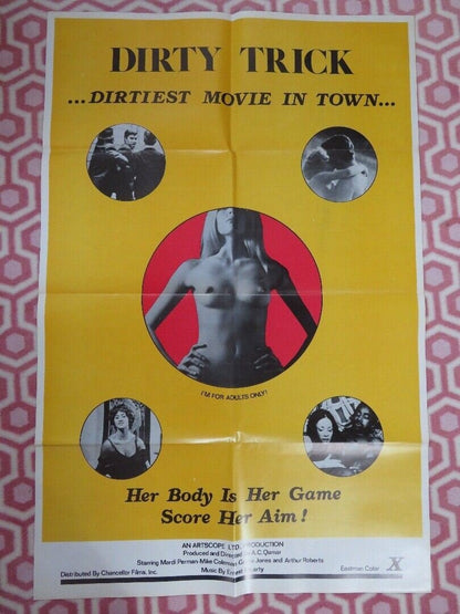 DIRTY TRICK / Deadly Vengeance FOLDED US ONE SHEET POSTER MARDI PERMAN 1981 - Rendezvous Cinema