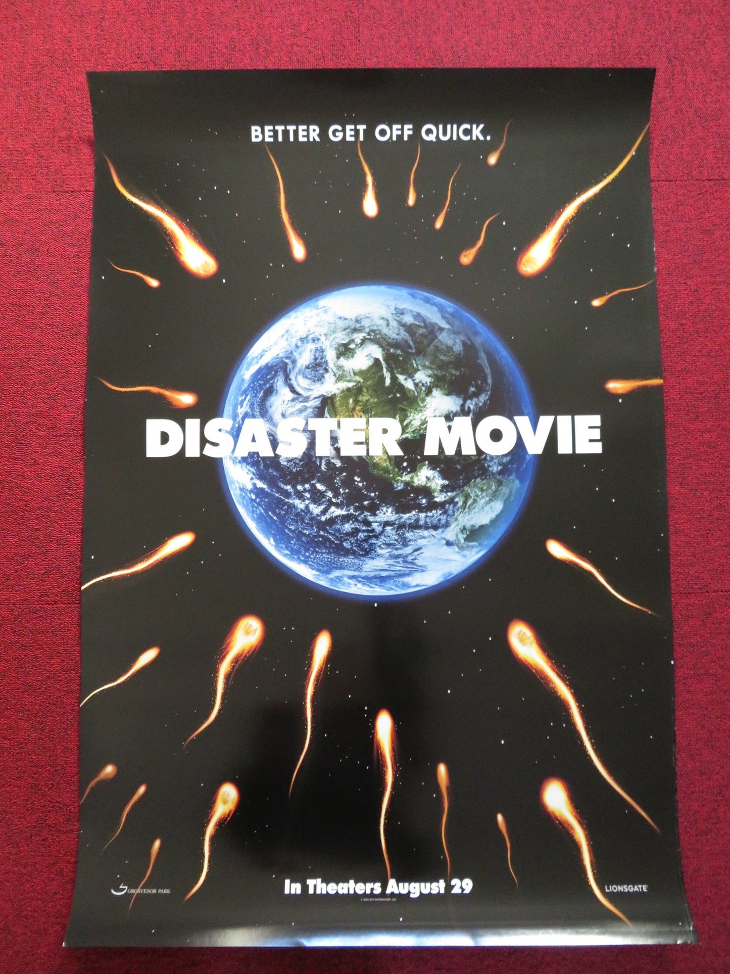 DISASTER MOVIE US ONE SHEET ROLLED POSTER MATT LANTER NICOLE PARKER 2008 Rendezvous Cinema Movie posters