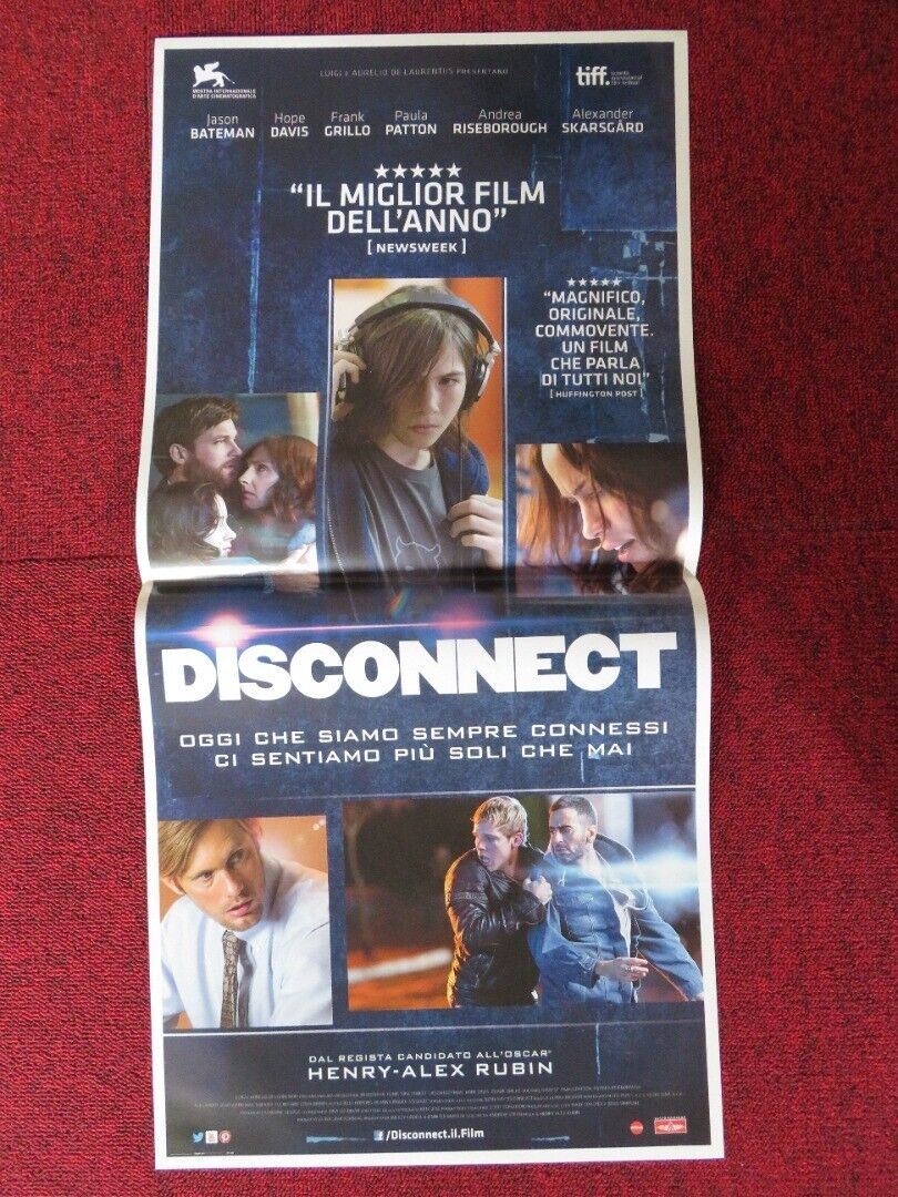 DISCONNECT ITALIAN LOCANDINA (27"x13") POSTER JASON BATEMAN HOPE DAVIS 2012 - Rendezvous Cinema