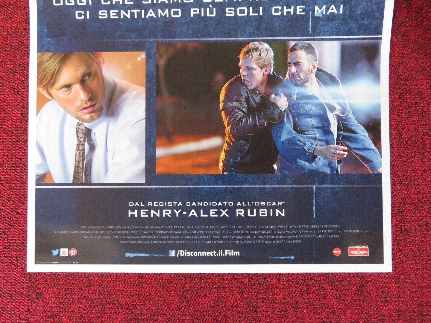 DISCONNECT ITALIAN LOCANDINA (27"x13") POSTER JASON BATEMAN HOPE DAVIS 2012 - Rendezvous Cinema