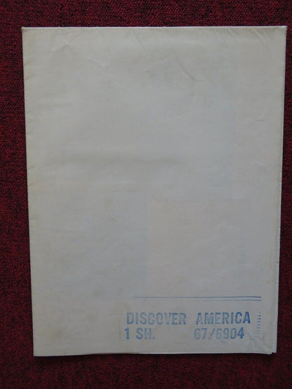 DISCOVER AMERICA FOLDED US ONE SHEET POSTER BURGESS MEREDITH 1967 Movie posters