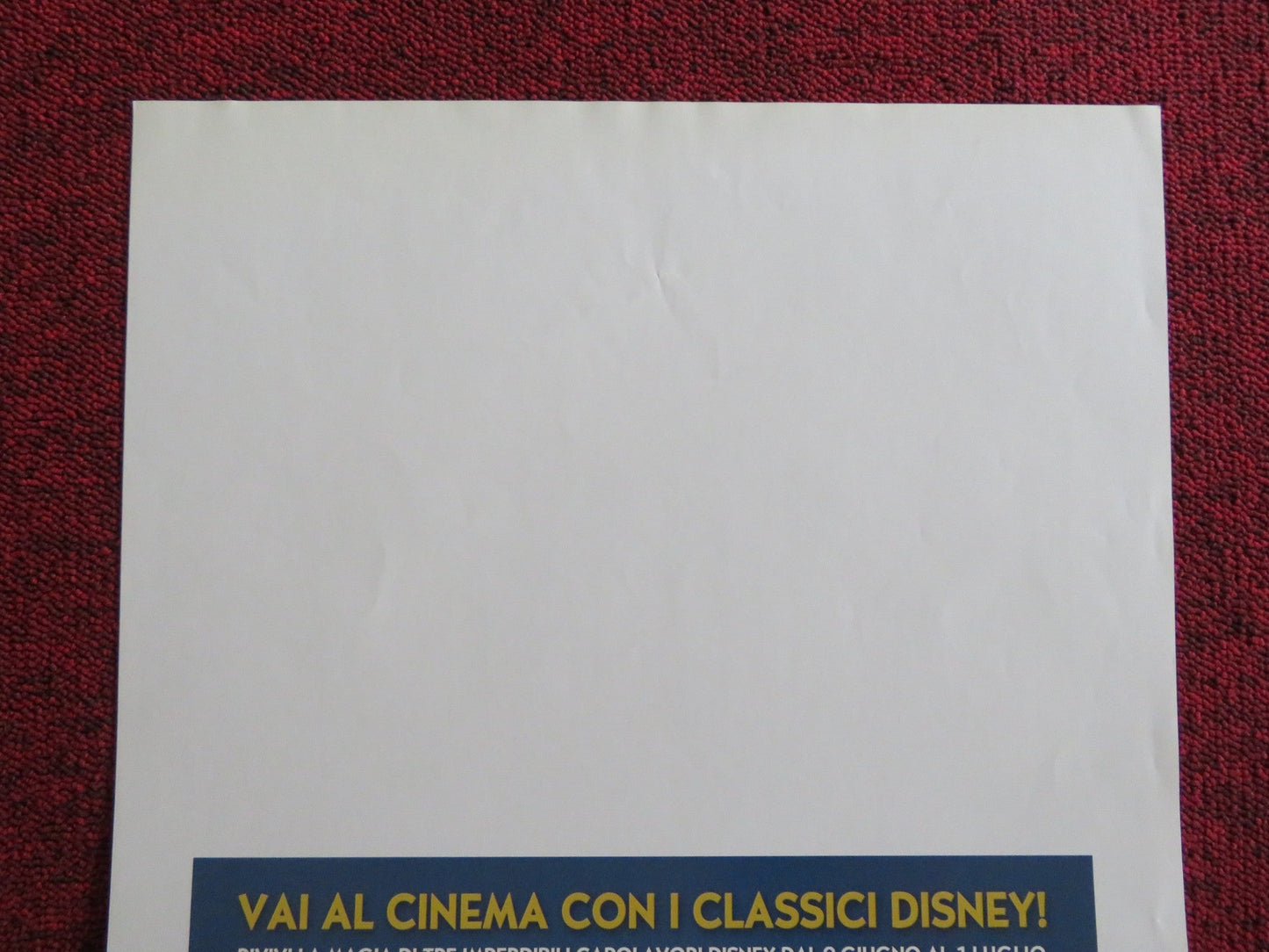DISNEY CLASSICS AT THE CINEMA ITALIAN LOCANDINA POSTER BEAUTY AND THE BEAST Rendezvous Cinema Movie posters