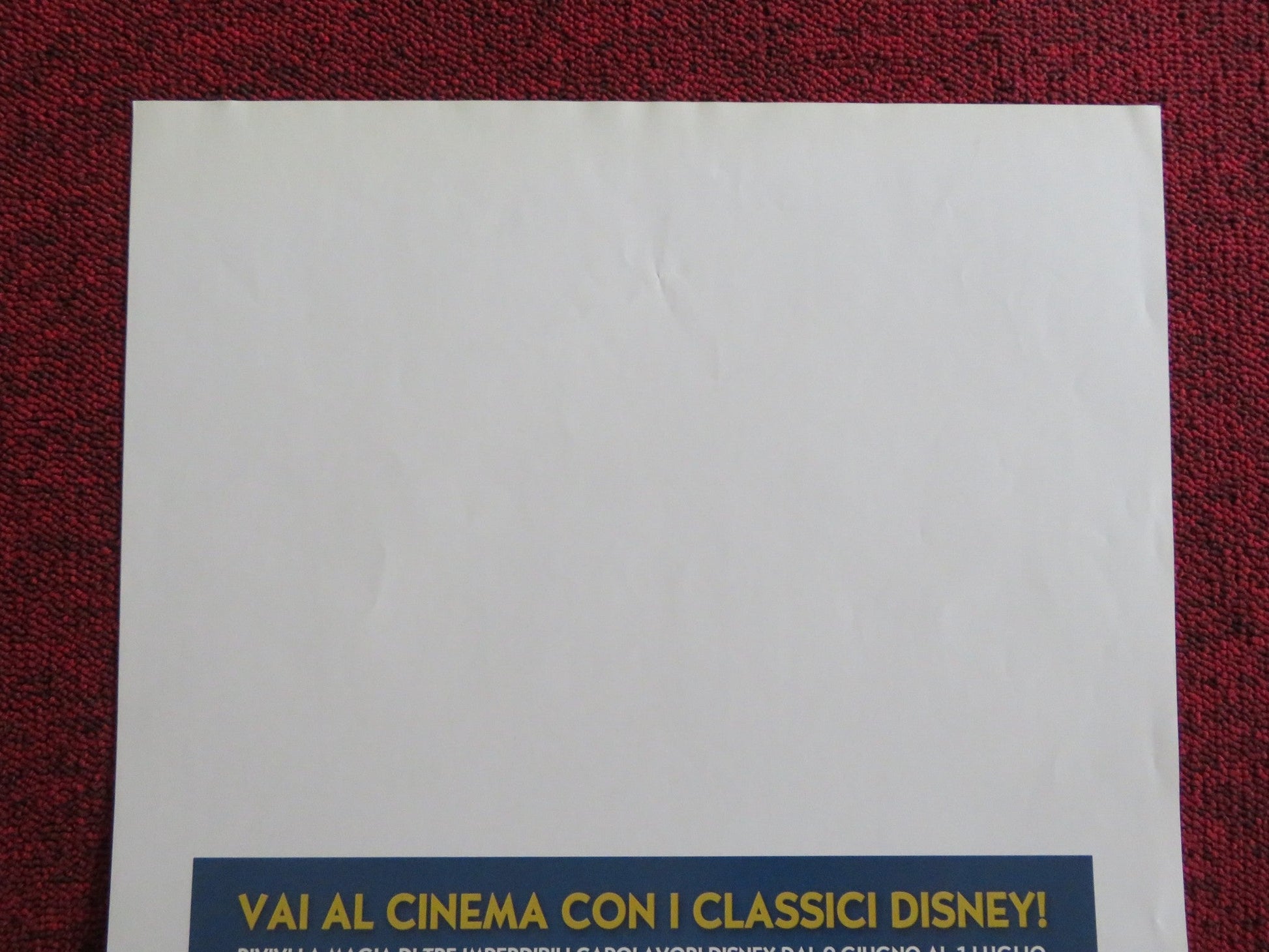 DISNEY CLASSICS AT THE CINEMA ITALIAN LOCANDINA POSTER BEAUTY AND THE BEAST Rendezvous Cinema Movie posters