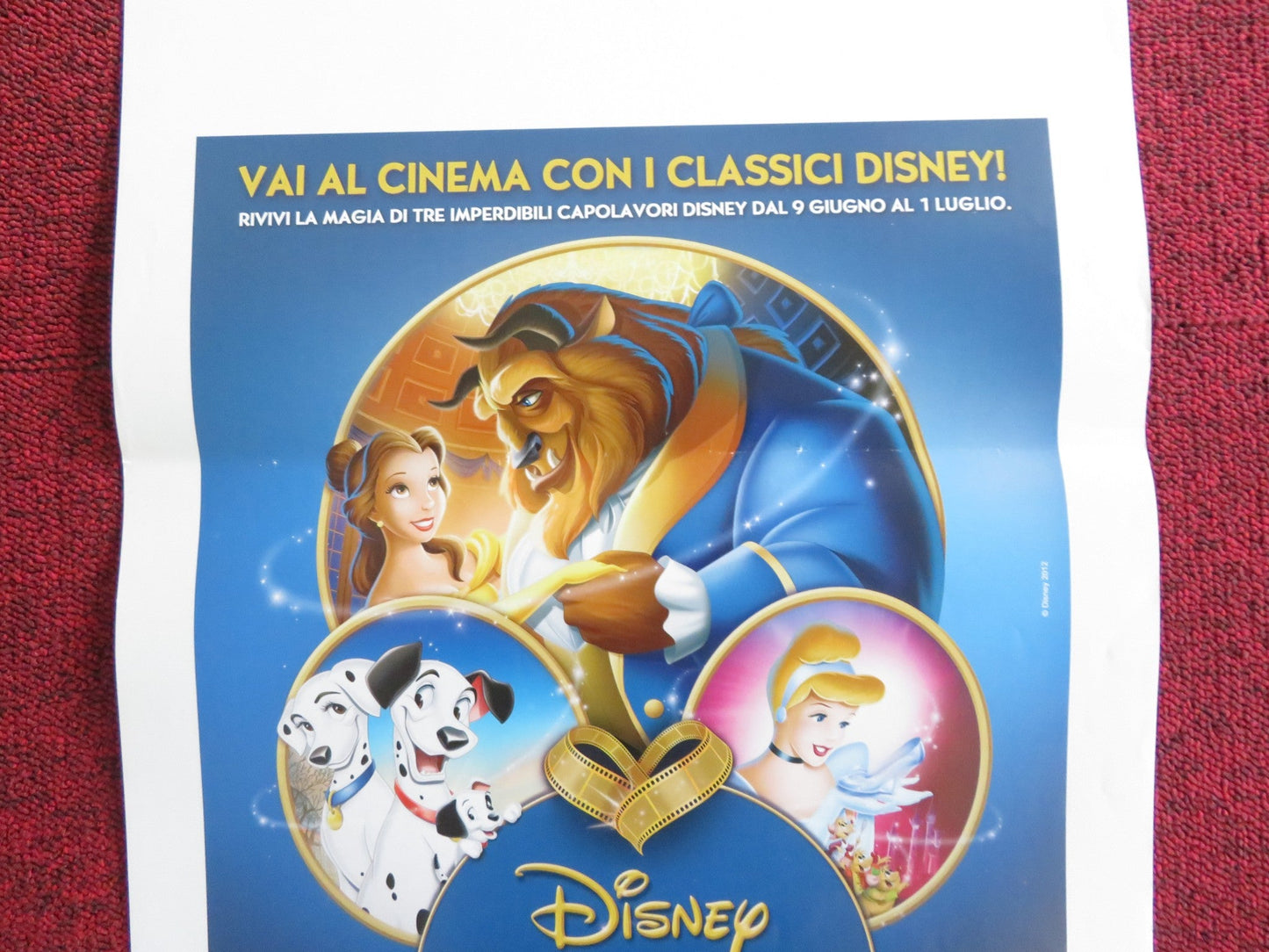 DISNEY CLASSICS AT THE CINEMA ITALIAN LOCANDINA POSTER BEAUTY AND THE BEAST Rendezvous Cinema Movie posters
