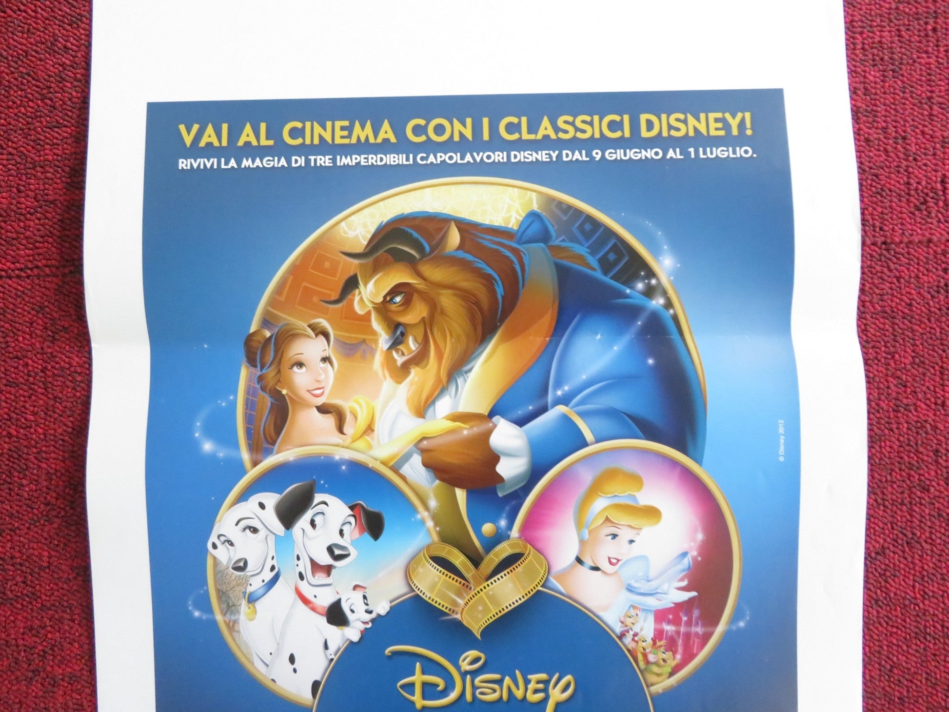DISNEY CLASSICS AT THE CINEMA ITALIAN LOCANDINA POSTER BEAUTY AND THE BEAST Rendezvous Cinema Movie posters