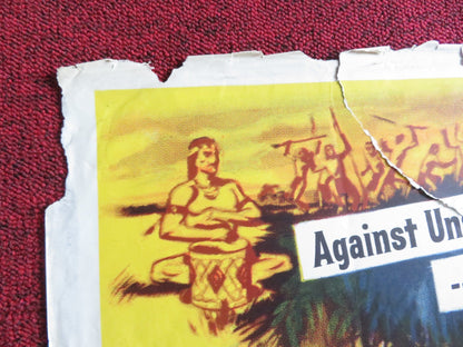 DISTANT DRUMS FOLDED US ONE SHEET POSTER GARY COOPER MARI ALDON 1956 Rendezvous Cinema Movie posters